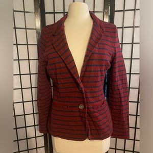 Merona Maroon Striped Cotton Blazer Med (Griffyndor)
